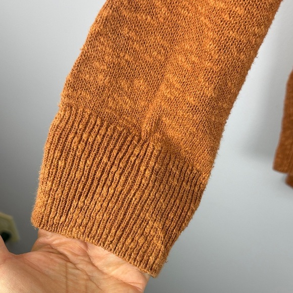 Rachel Zoe Cotton Linen Blend Burnt Orange Crewneck Long Sleeve XL Sweater - Picture 5 of 12